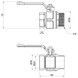 Кран шаровой ICMA 3/4" прямой PN40 №352 87352AE11 - 87352AE11 - 2