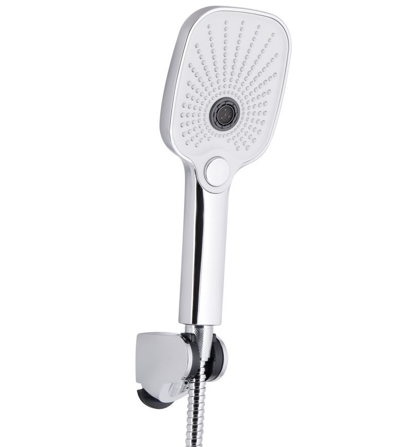 Змішувач для ванни Qtap Gemini з душовим гарнітуром Chrome/White QTGEM259CRW45683 - QTGEM259CRW45683