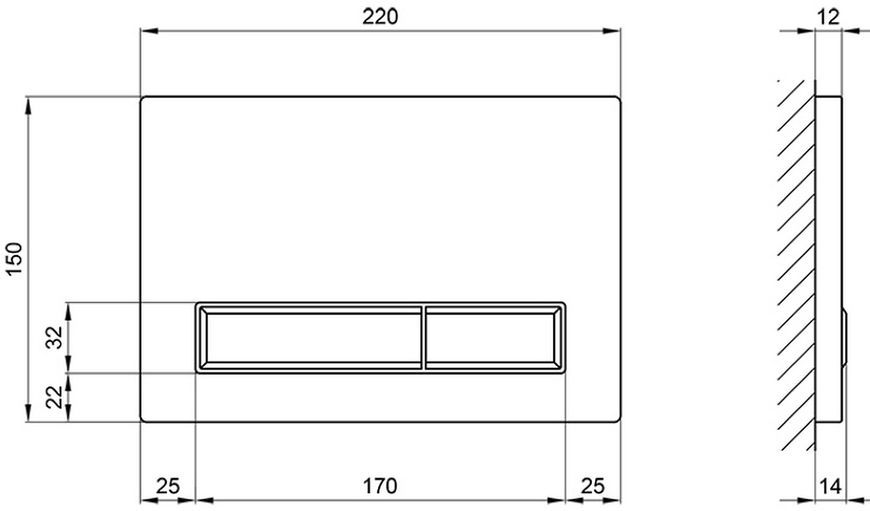 Набор QTAP инсталляция 3 в 1 Nest QT0133M425 с панелью смыва линейной QT0111M08381CRM + унитаз с сиденьем Tern QT1733052ERW - QT1733052ERW0133M425M08381CRM