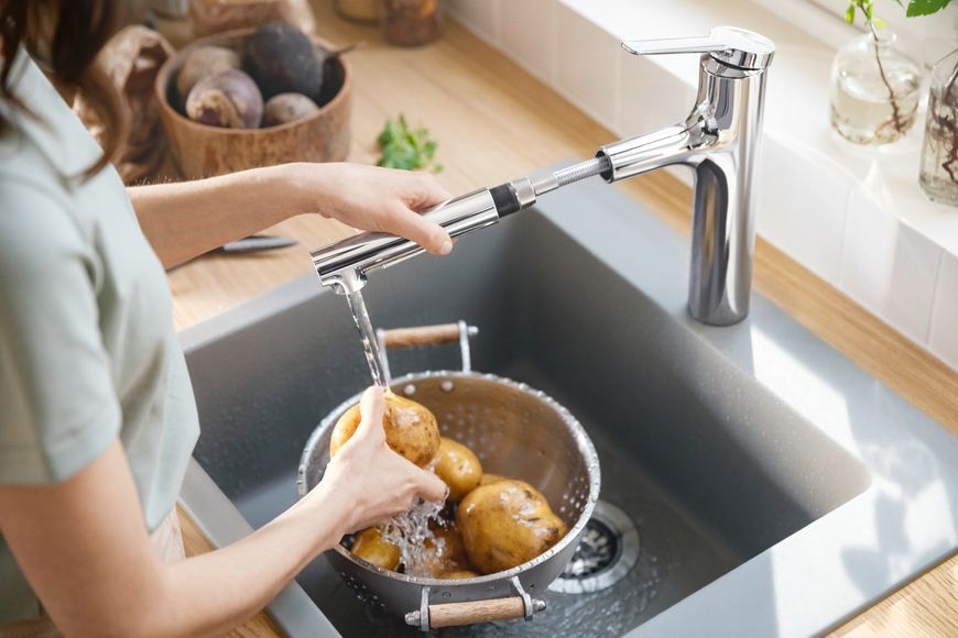 Кухонная мойка HANSGROHE S510-F450 560х510 Concretegrey серый бетон 43312380 - 43312380