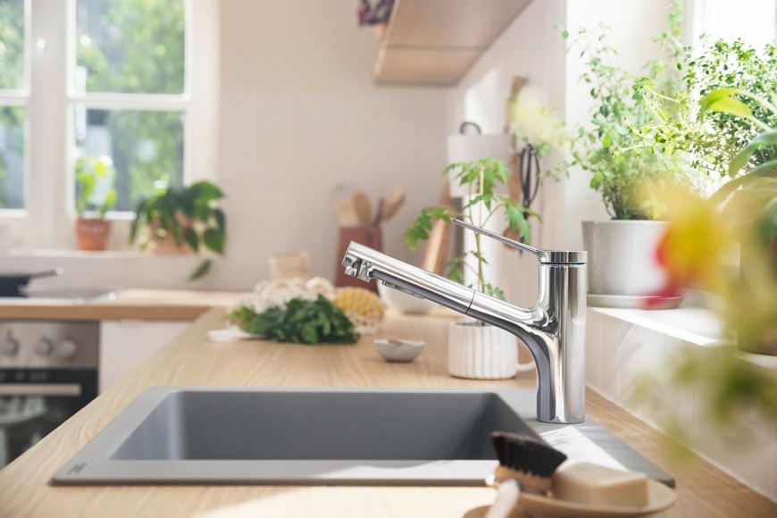 Кухонная мойка HANSGROHE S510-F450 560х510 Concretegrey серый бетон 43312380 - 43312380