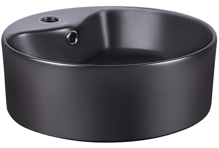 Раковина-чаша QTAP Scorpio 400x400x140 Matt black с донным клапаном QT14113018BMBMB - QT14113018BMBMB