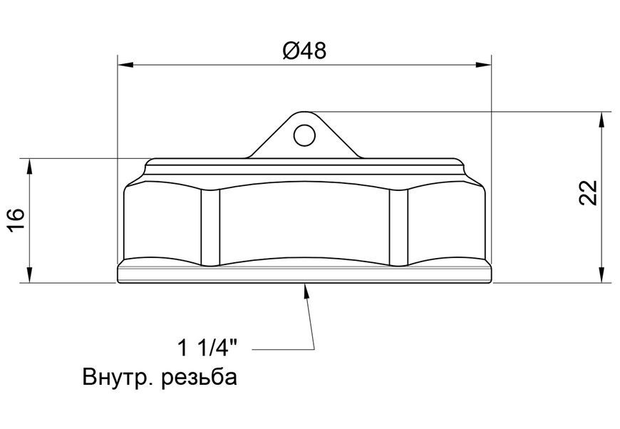Заглушка латунна SD Plus 1 1/4" ВР SD40232
