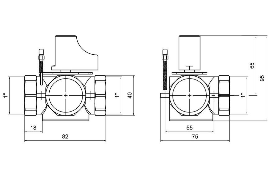 Клапан триходовий ручний Thermo Alliance Standart 1" ВР латунний SF363W25 - SF363W25