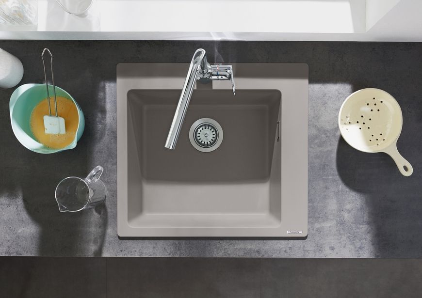 Кухонная мойка HANSGROHE S510-F450 560х510 Concretegrey серый бетон 43312380 - 43312380