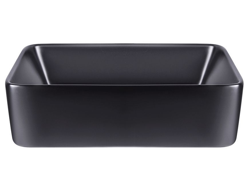 Раковина-чаша Qtap Tern накладная прямоугольная 485х375х135 Matt black QT172074MBMBN - QT172074MBMBN