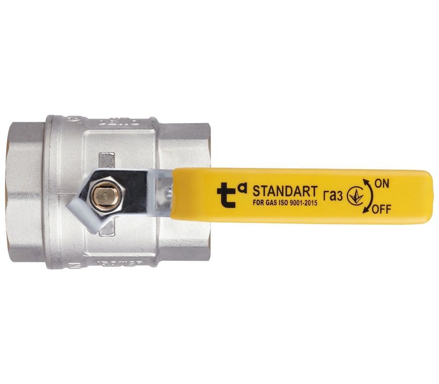 Кран кульовий прямий Thermo Alliance Standart 2" ВР для газу, PN40, важіль, латунь SD600NG50PN40