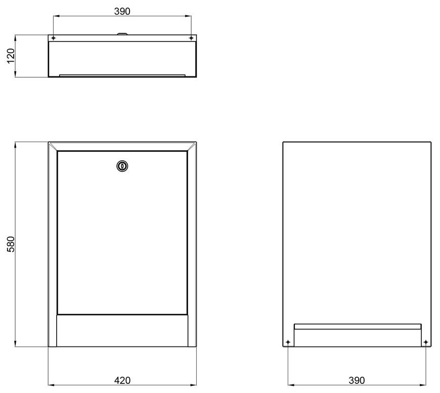 Шкаф коллекторный Icma №1 420x580х120 наружный IUASHK425812N1