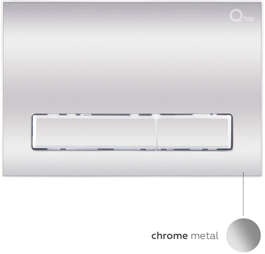 Набор QTAP инсталляция 3 в 1 Nest QT0133M425 с панелью смыва линейной QT0111M08381CRM + унитаз с сиденьем Tern QT1733052ERW - QT1733052ERW0133M425M08381CRM