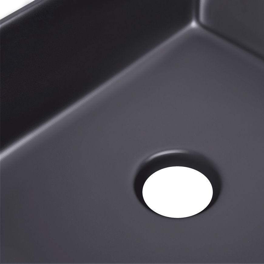 Раковина-чаша Qtap Tern накладная прямоугольная 485х375х135 Matt black QT172074MBMBN - QT172074MBMBN