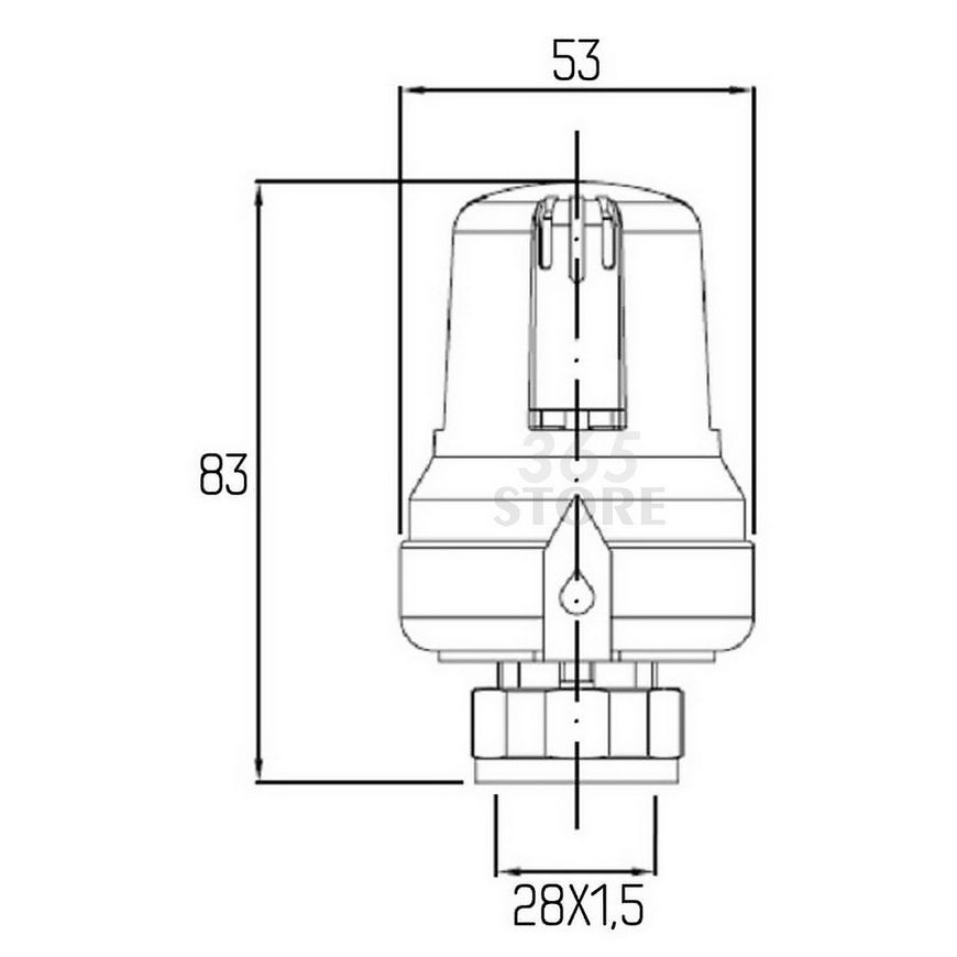 Термоголовка рідинна Icma М28х1,5 №986 - 82986AC20
