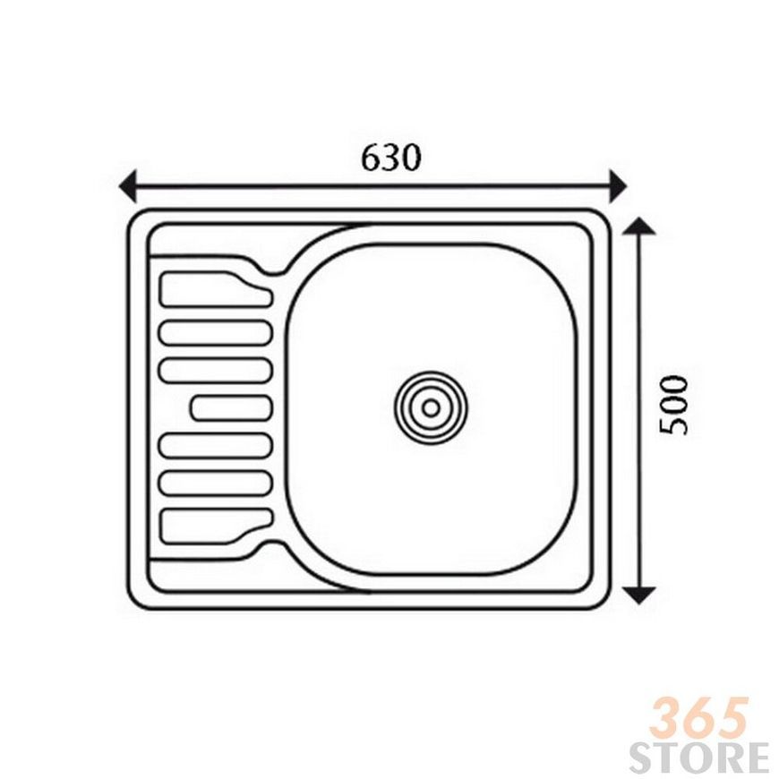 Кухонная мойка IMPERIAL 6350 Micro Decor 0,8 мм (IMP6350DEC) - IMP6350DEC