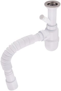 Сифон для раковины LIDZ U03571 (WHI) (60 06 Y002 00) с отводом для стиральной машины - LU03