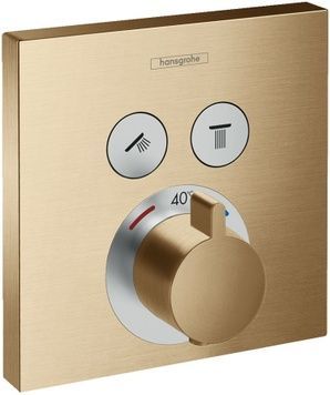 Термостат прихованого монтажу HANSGROHE ShowerSelect на 2 функції Brushed Bronze 15763140 бронза - 15763140