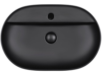 Раковина-чаша QTAP Scorpio 610x400x120 Matt black з донним клапаном QT142203MBMB