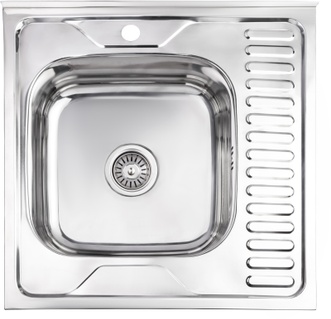 Кухонна мийка LIDZ 6060-L Polish 0,6 мм (155) - LIDZ6060LPOL06