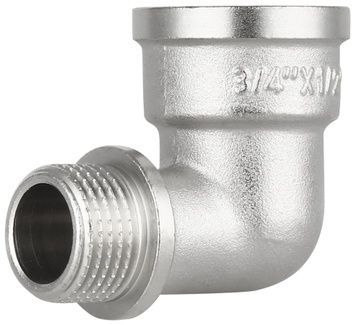 Уголок редукционный Thermo Alliance Forte латунный 3/4"Вх1/2"З никелированный SF3702015
