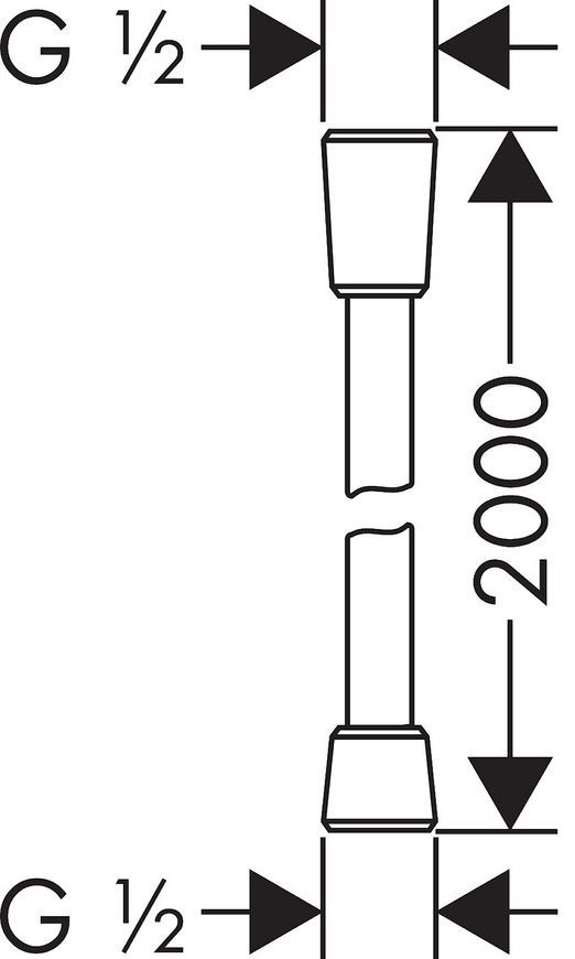Шланг для душу HANSGROHE COMFORTFLEX 28169000 200 см хром - 28169000
