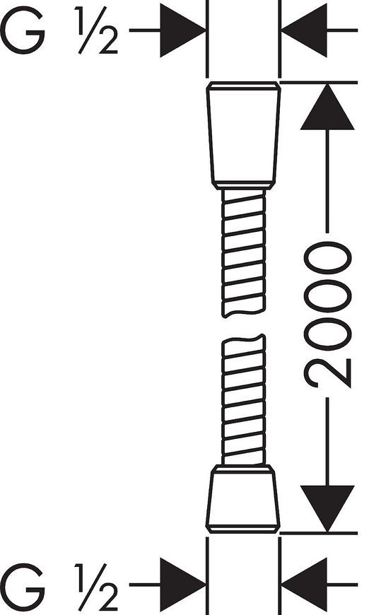 Шланг для душу HANSGROHE Sensoflex металевий 200 см хром 28134000 - 28134000