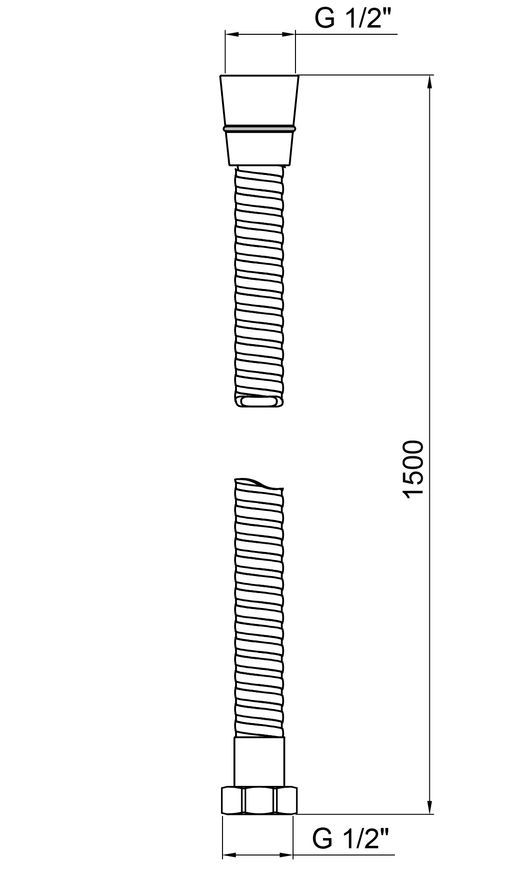 Шланг для душа LIDZ (CRM) 50 01 150 00 1,50 м - LIDZCRM500115000