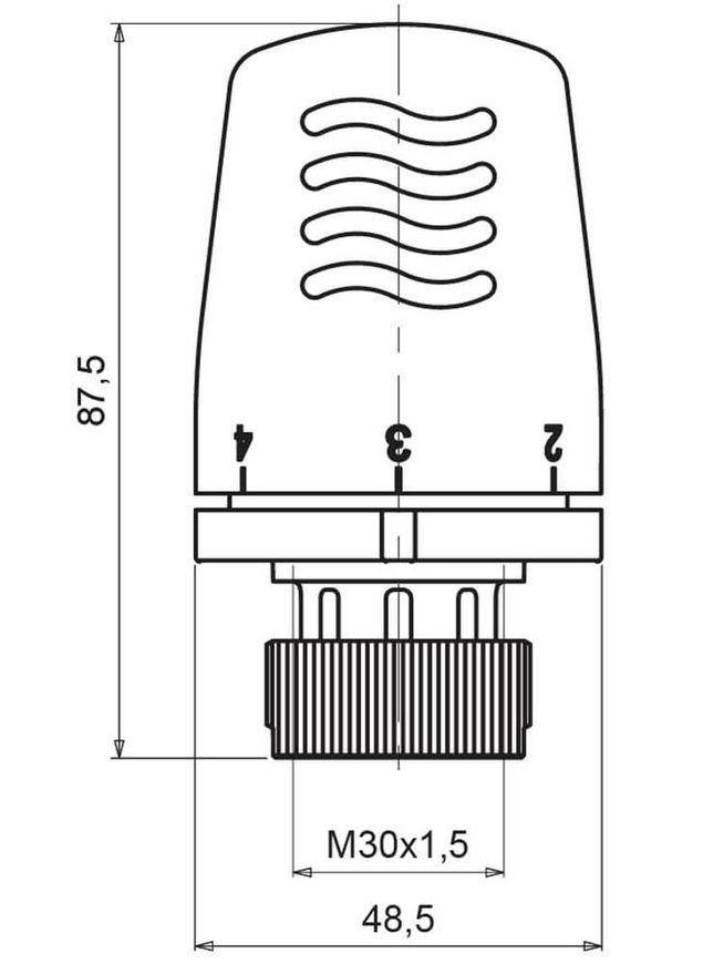Термоголовка жидкостная Icma М30х1,5 №1101 821101AC20 - 821101AC20