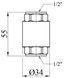 Зворотний клапан Karro 1/2" ВР KR-6120 (KR-037005) з латунним штоком CV008214 - KR-037005 - 2