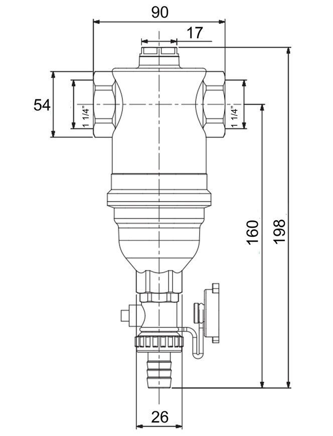 Фільтр самопромивний Icma 1 1/4" ВР з магнітом №746 82746AG05