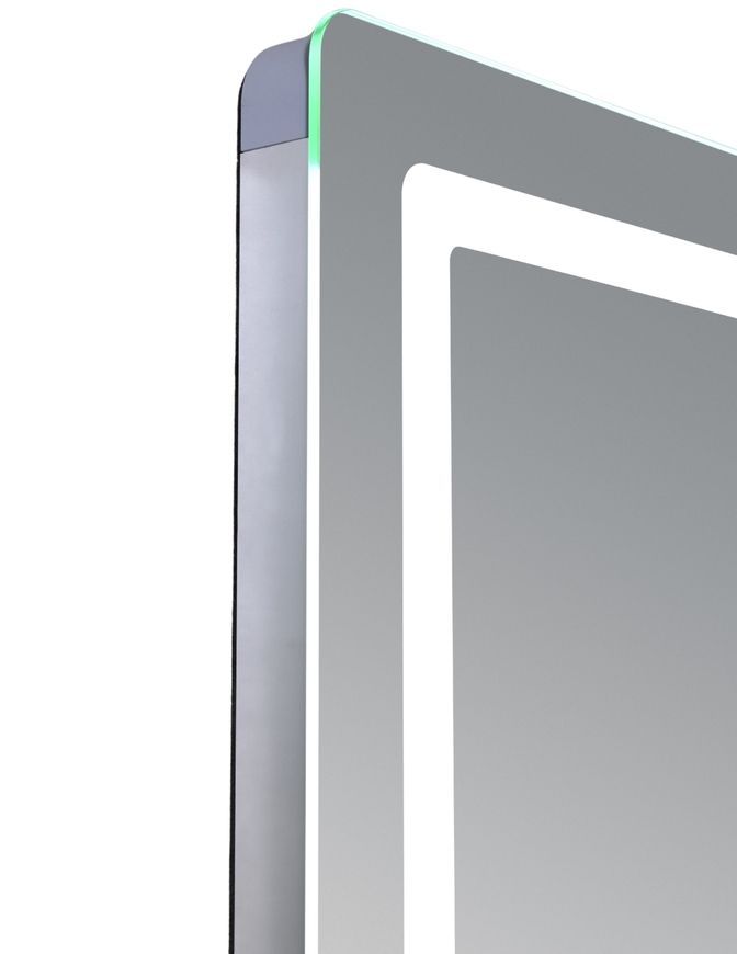 Зеркало настенное прямоугольное Qtap Mideya MI2 1000х800 с часами, LED-подсветкой Touch, антизапотеванием, диммером QTMID100080049266