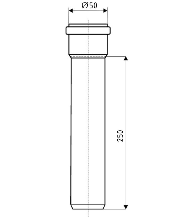 Труба канализационная внутренняя Ostendorf-OSMA HT-System PLUS d50&times;250 мм SD00057179