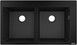 Кухонна мийка HANSGROHE S510-F770 770х510 на дві чаші 370/370 Graphiteblack чорний графіт 43316170 - 43316170 - 1