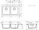 Кухонна мийка HANSGROHE S510-F770 770х510 на дві чаші 370/370 Graphiteblack чорний графіт 43316170 - 43316170 - 2