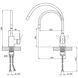 Змішувач для кухні LIDZ Vida 015F3 з гнучким виливом LDVID015F3BLA43358 нікель/чорний - LDVID015F3BLA43358 - 12