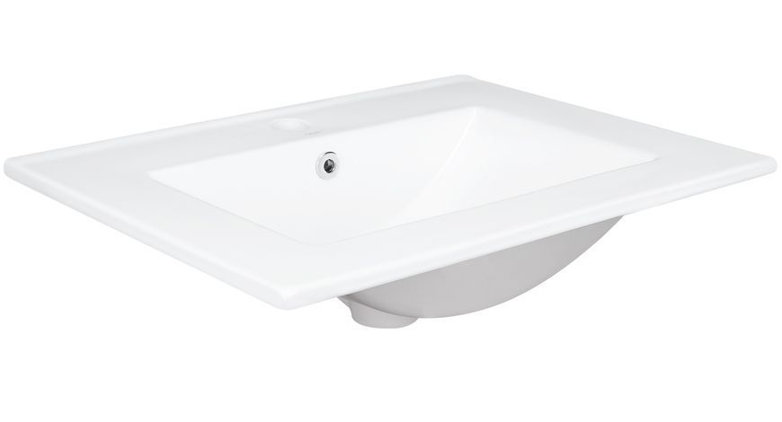 Раковина врезная QTAP Albatross 610х470х170 White с донным клапаном QT01113060CW - QT01113060CW