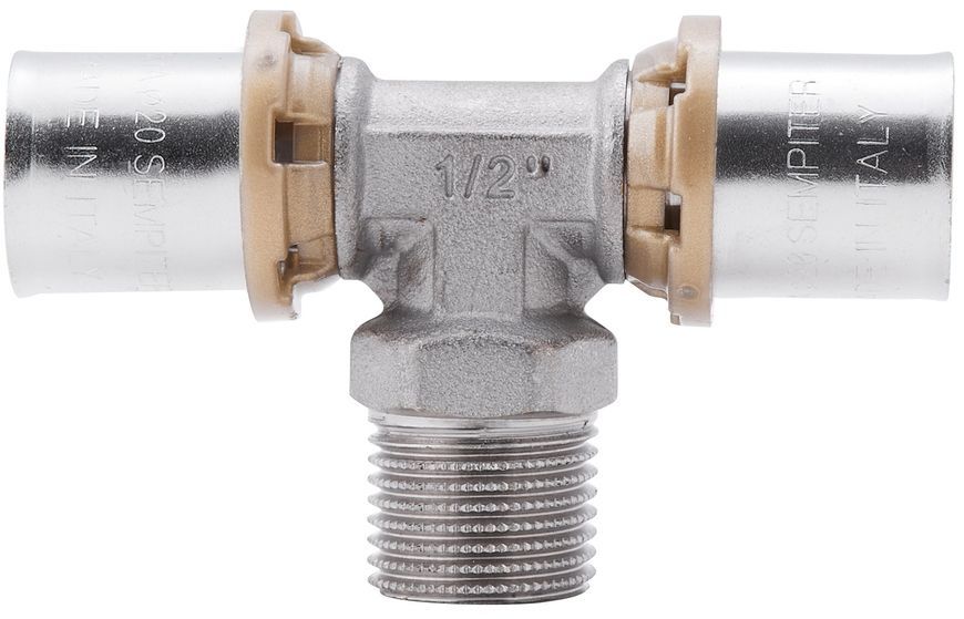 Тройник пресс-фитинг ICMA 20х1/2"х20 НР №407 - 81407ADBQ06