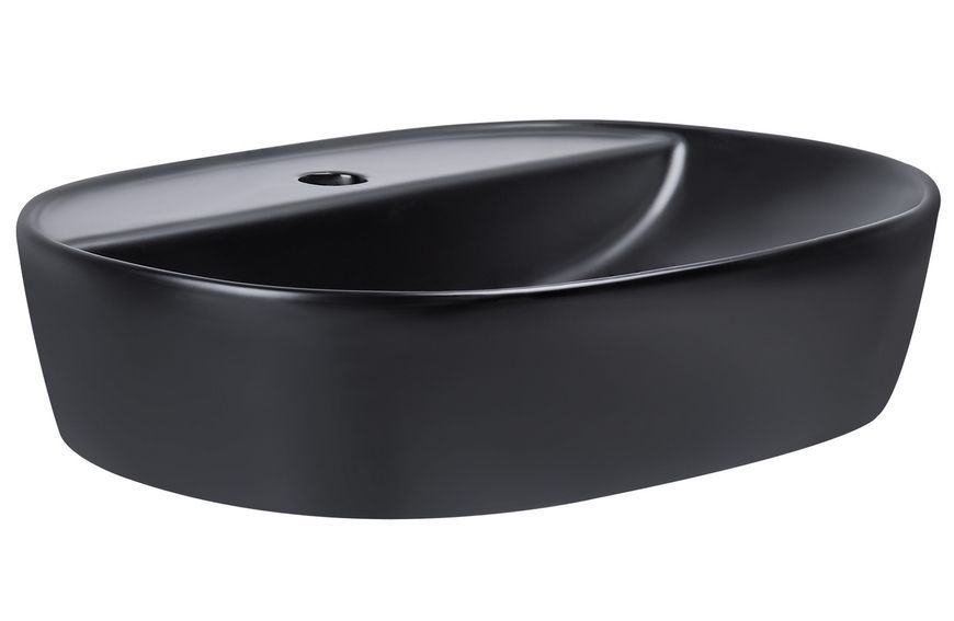 Раковина-чаша Qtap Scorpio 505х385х120 накладна овальна Matt black QT146533MB - QT146533MB