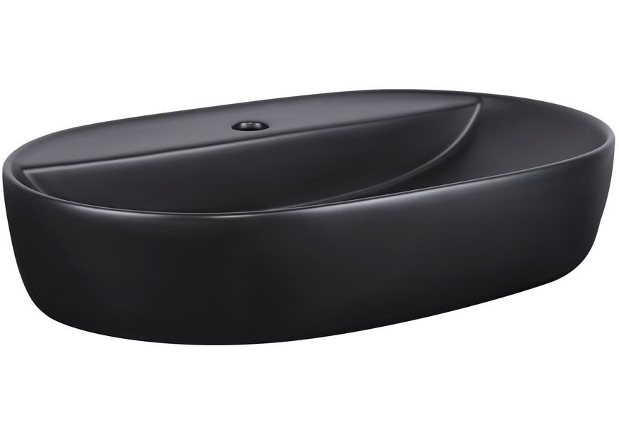 Раковина-чаша Qtap Scorpio 600x400x120 Matt black з донним клапаном QT142203MBMB - QT142203MBMB