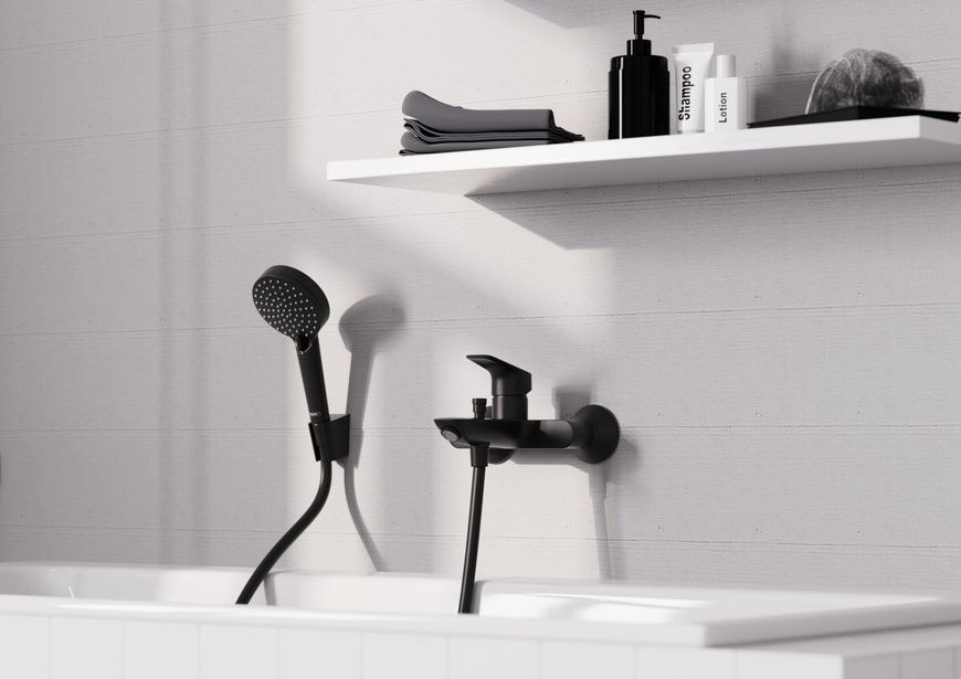 Смеситель для ванны HANSGROHE Logis Matt Black 71400670 черный матовый - 71400670