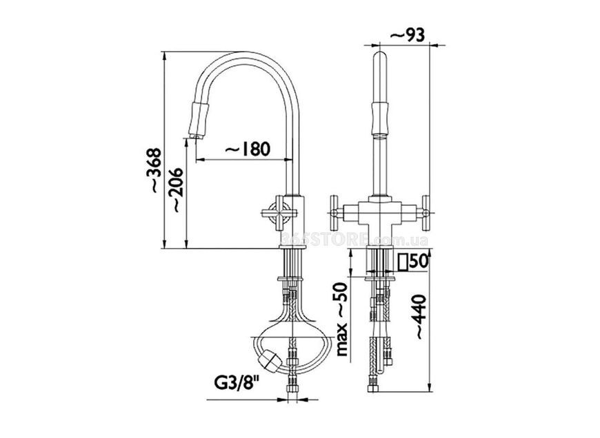 Змішувач для мийки KFA ARMATURA SYMETRIC 343-214-00 - 343-214-00