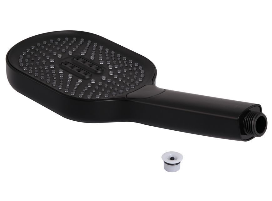 Лійка для ручного душу Qtap Rucni овальна 140х110 мм Black Matt QTRUC125BLM45961 - QTRUC125BLM45961