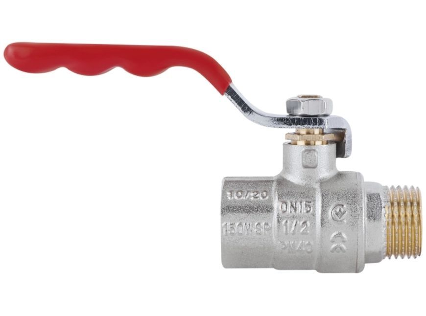Кран кульовий SD Plus 1/2" ВЗ для води (важіль) прямий латунь PN40 SD605NW15PN40 - SD605NW15PN40