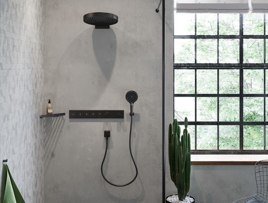 Держатель для душа HANSGROHE Porter E Brushed Black Chrome 28387340 черный хром - 28387340