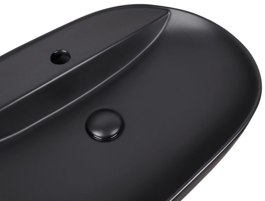 Раковина-чаша Qtap Scorpio 600x400x120 Matt black з донним клапаном QT142203MBMB - QT142203MBMB