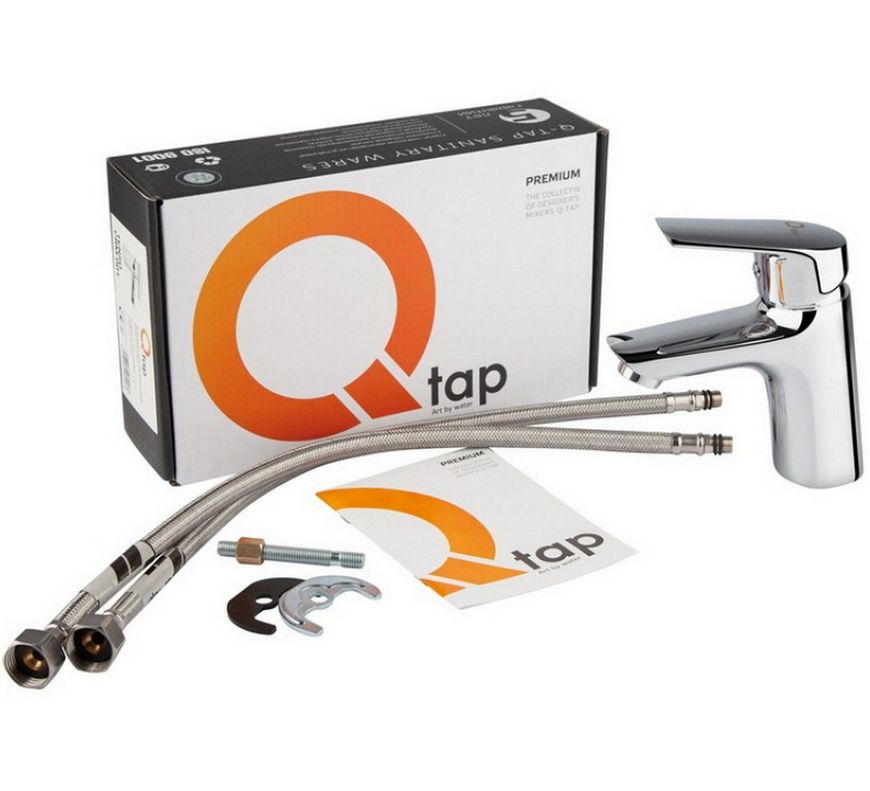 Набір змішувачів QTAP 2 в 1 Tenso для ванни та умивальника хром QTTENCRM00145435