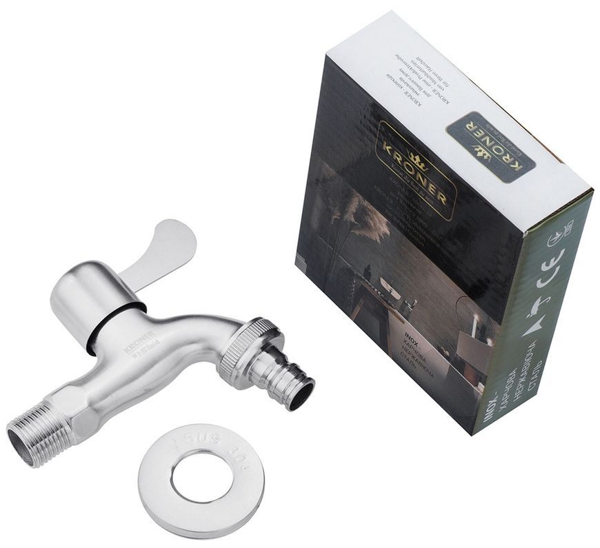 Кран для полива Kroner KRP Edelstahl Klassisch-ESG099 1/2'' НР нержавеющая сталь CV022964 - Klassisch-ESG099