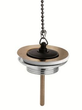 Злив McALPINE до умивальника 1 1/4&Prime; x 65 мм з решіткою, корком та ланцюжком 255AB бронза - 255AB