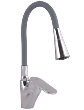 Змішувач для кухні Lidz Tani 007F3 з гнучким виливом Grey/Chrome LDTAN007F3GCR31869 - LDTAN007F3GCR31869
