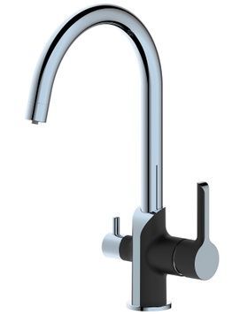 Змішувач для кухні Qtap Grand з підключенням для питної води Chrome/Black QTGRA362CRB45669 - QTGRA362CRB45669