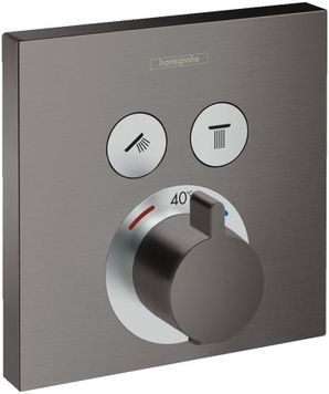 Термостат прихованого монтажу HANSGROHE ShowerSelect на 2 функції Brushed Black Chrome 15763340 чорний хром - 15763340