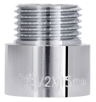 Подовжувач латунний хромований Thermo Alliance Forte 1/2" ВРх1/2" ЗР, 15 мм TAF1301515
