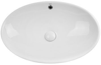 Раковина-чаша QTAP Dove 630х415х150 White з донним клапаном QT06113077W - QT06113077W